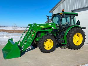 เครื่องจักรกลการเกษตร 75 แรงม้า พร้อมที่ตัก ขาย / รถแทรกเตอร์จอห์น เดียร์ 5100M มีจำหน่ายในราคาดี - Product Image 5