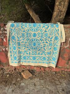Boho Hand Embroidered Suzani Quilt – Decorative Cotton <b>Bed</b> <b>Cover</b> with Colorful Floral Patterns and Traditional Needlework - Product Image 3