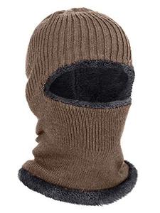 OEM Unisex Acrylic Winter Warm Fleece Attached Knit Ski <b>Mask</b> Custom logo Full Face Balaclava <b>Mask</b> DDP Shipping - Product Image 2