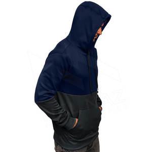 เสื้อสเวตเตอร์แขนยาวสำหรับผู้ชาย, เสื้อกันหนาวแฟชั่นแขนยาวมีฮู้ดสั่งตัดสำหรับฤดูหนาวพร้อมฮิปฮอปเย็บลายสีทึบสไตล์ฤดูใบไม้ร่วง - Product Image 3