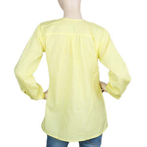 เสื้อแขนยาวสไตล์ตะวันตกสำหรับผู้หญิง - สีเหลือง - Product Image 2