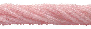 ลูกปัดโรสควอตซ์ทรงรอนเดลเหลี่ยมเพชรพลอย ขนาด 3-4 มม. ลูกปัดพลอยสีชมพูธรรมชาติสำหรับทำเครื่องประดับ - Product Image 3