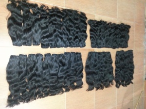 Faisceau de cheveux humains de qualité 12A, donneur vietnamien brut, bouclé birman non traité, cousu dans la trame de cheveux - Product Image 4