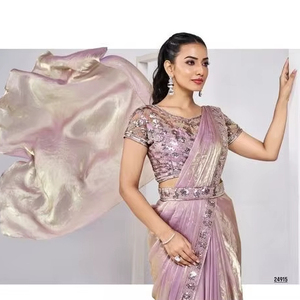 Designer Ready To Wear Saree Full Catalog available at wholesale rate, Handwork And Khatli Work With <b>Belt</b>, wholesale price. - Product Image 1