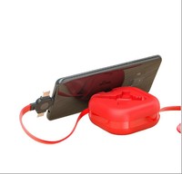 Câble de charge USB rétractable 3-en-1 pour iPhone, Type-C, Micro – Indispensable en voyage et cadeau promotionnel