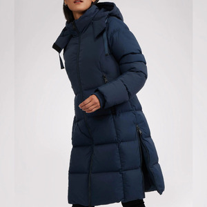 Manteau long matelassé pour femmes, veste d'hiver chaude, logo personnalisé, vente en gros - Product Image 2