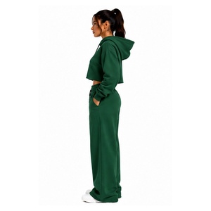 Conjunto Deportivo de Sudadera Corta y Pantalones Jogger para Mujer, Ropa Deportiva de Dos Piezas, a Prueba de Viento, para Entrenamiento, Gimnasio y Ejercicio - Product Image 3