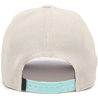 Topi Trucker katun poliester kualitas tinggi dengan panel jaring topi Snapback plastik dapat diatur untuk olahraga perjalanan luar ruangan
