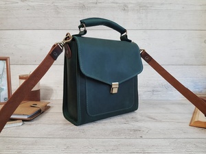 Leather Crossbody <b>Bag</b> <b>Women</b> Purse Personalized Gift <b>for</b> Shoulder Handbags Unisex <b>Messenger</b> LCS-0014 - Product Image 4