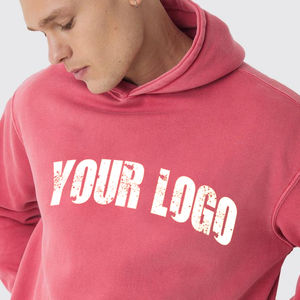 OEM Mens Thick Fleece Lined Cotton Men's <b>Pink</b> Hoodies Oversize High Quality Unisex Blank Custom Hoodie Sweatshirt 2025 - Product Image 2
