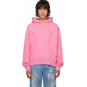 Sweat à capuche en coton épais pour hommes personnalisé goutte épaule surdimensionné à manches longues Style Streetwear chaud respirant hiver sweats à capuche - Product Image 4