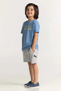 เสื้อยืดเด็กผู้ชายผ้าคอตตอนแขนสั้นผ้าคอตตอนแห้งเร็วเสื้อผ้าใส่เล่นกีฬาสำหรับเด็ก - Product Image 4