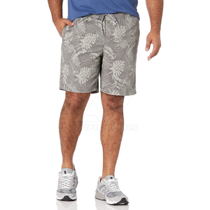 2024 nuevos pantalones cortos informales para hombre de secado rápido cómodos elásticos a media cintura 100% algodón patrón sólido High Street transpirable - Product Image 1