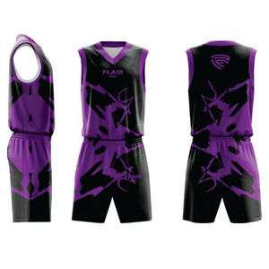 Ensemble de maillots de basket-ball de haute qualité pour hommes impression numérique personnalisable chemise de sport respirante hauts shorts grande taille - Product Image 4