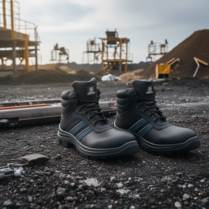 Chaussures de sécurité Andy, bottes de sécurité hautes, taille 46, noir/bleu, S3 SRC EN20345, cuir, LEMAITRE - Product Image 3