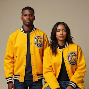 Hombres Collage Varsity cuero manga invierno béisbol Varsity chaqueta hombres 100% lana cuello redondo Varsity chaquetas hombres - Product Image 5