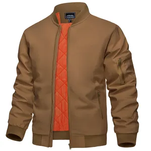 Chaqueta acolchada para hombre fabricante de ropa informal chaqueta acolchada para hombre, chaqueta bomber de piloto de ropa de calle informal, Chaquetas deportivas de poliéster para hombre abrigo de invierno para hombre