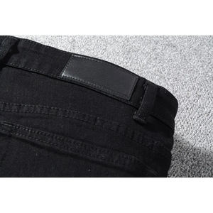 Prix d'usine, denim personnalisé de haute qualité, jeans strass décontractés, rue hip hop déchiré en détresse sous le pantalon strass - Product Image 4