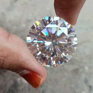Moissanite blanche ronde taille brillant diamant fait à la main Moissanite diamant grande taille diamant personnalisé - Product Image 2