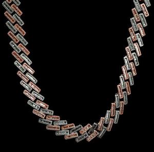 Dos tonos oro rosa oro blanco diamante Mariner cadena cubana Miami Hip Hop rapero colgantes encantos inspirados en la cultura cubana - Product Image 1