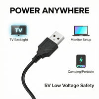 Tira de Luces LED RGBIC Direccionables WS2812B con USB Tipo-C de 5V CC, Sincronización de Música con Aplicación Inteligente, Cinta de Píxeles para Decoración de TV, Monitor y Sala de Juegos