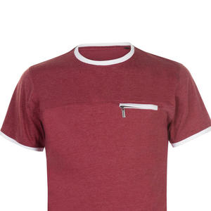 Camisetas Personalizadas para Hombre con Diseño Moderno y MOQ Bajo, Camisetas de Verano para Hombre con Logotipo Personalizado y Bolsillo Delantero con Cremallera - Product Image 4