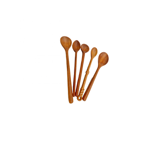 Factory Price Simple Wooden Serving Spoon for Eating / Acacia Wooden Spoon with Hold/ Natural Wooden <b>Bowl</b> Spoon <b>Set</b> Kitchenware - Product Image 3