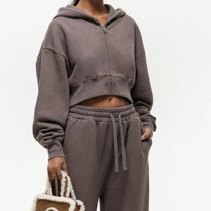 Vêtements de sport d'hiver lourds sur mesure pour femmes survêtement de fitness ensemble deux pièces Gym Jogging imprimé vêtements de sport OEM ODM 100% - Product Image 6