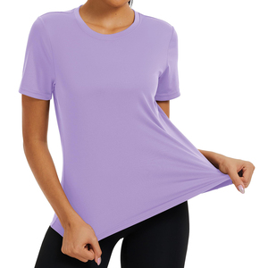 Vêtements décontractés élégant produit personnalisé vêtements de sport et respirant ultra doux au toucher meilleur T-shirt en tissu de polyester pour les femmes - Product Image 3