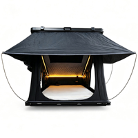 Tente de toit rigide en toile, installation facile, grande tente pop-up pour 1-2 personnes, camping, imperméable, résistante aux UV, pour SUV et camion