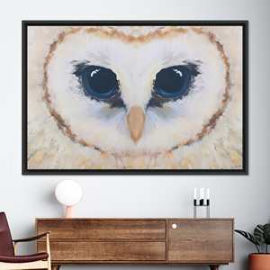 Impression sur toile en verre trempé abstrait et élégant, toile encadrée noire - Product Image 1