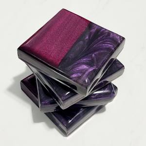 Posavasos de té de madera maciza de alta calidad de fabricante directo, almohadilla aislante de resina, posavasos personalizados para el hogar y la cocina - Product Image 4