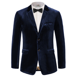 <span class=keywords><strong>Blazer</strong></span> de soirée en <span class=keywords><strong>velours</strong></span> pour <span class=keywords><strong>homme</strong></span> OEM, élégant, à revers cranté, à deux boutons, veste en <span class=keywords><strong>velours</strong></span> <span class=keywords><strong>bleu</strong></span> pour <span class=keywords><strong>homme</strong></span>, costume - Product Image 2
