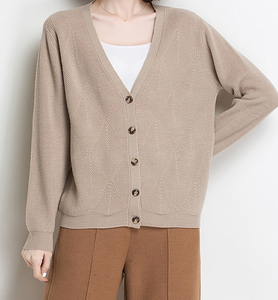 Women's Long Sleeve <b>Sweater</b> Custom Winter Casual Knitted <b>Cardigan</b> <b>Sweaters</b> Women Wholesale Prices Customized Logo and Colors - Product Image 2