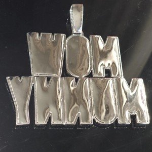 Dijes de Diamante Moissanita VVS con Corte Marquesa, Oro Helado, que Pasan el Test de Diamantes, Letra Personalizada, Estilo Hip Hop, Joyería Fina para Hombre - Product Image 5