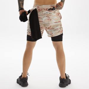 Pantalones cortos de entrenamiento deportivos de camuflaje personalizados para hombre, cómodos pantalones cortos elásticos con pretina elástica para Fitness, gimnasio, baloncesto para correr - Product Image 6