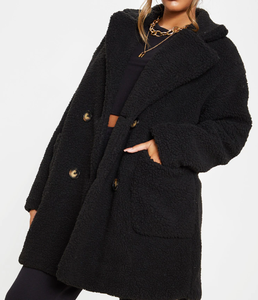 Women's Long Soft Warm <strong>Teddy</strong> Bear Fleece Fur Fluffy Cardigan Jacket Ladies' Casual <strong>Front</strong> <strong>Open</strong> Outwear Fashion Sheep Fur Type