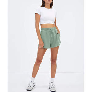 Women's 100% Cotton Fleece Sweat Shorts Winter Casual Jogger Gym Training Running Hot Selling Button Breathable Cheap Price - Product Image 3