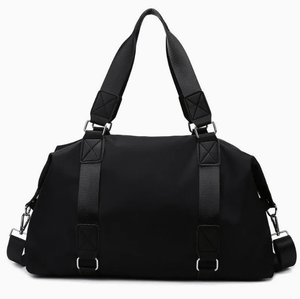 Unisex Large Capacity Gym Duffel Bag <b>Adjustable</b> <b>Strap</b> Zipper Closure Multiple Pockets Portable Sports Fitness Bag Solid Design - Product Image 2