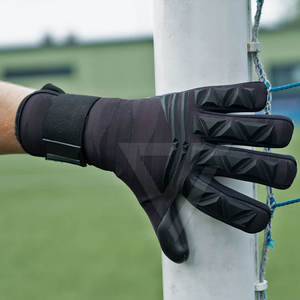 Gants de gardien de but respirants antidérapants avec sangle de poignet réglable, fermeture à boucle et crochet, couleurs personnalisables, en cuir, pour usage sportif, pas cher - Product Image 5