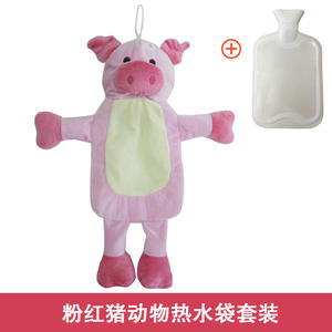 Bouteille d'eau chaude en polyester personnalisée, réutilisable, mignonne, remplie d'eau, style animal, épaisse, en peluche de dessin animé - Product Image 4