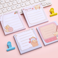 BECOL baru datang lucu kucing Memo Pad kreatif Mini kartun catatan Pad N kali merekat sendiri catatan tempel untuk siswa