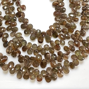 Cuentas Briolette con forma de pera facetada andalucita, cuentas al por mayor de calidad fina para joyería - Product Image 4