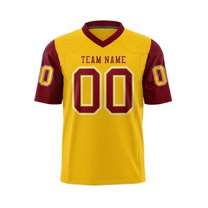 Camiseta de fútbol americano hecha a medida al por mayor, camiseta de fútbol transpirable de secado rápido de alta calidad - Product Image 3