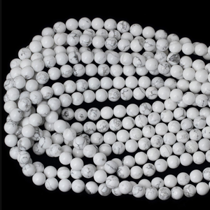 Cuentas de Piedra Howlite, Hilo de Cuentas, Joyería de Piedra, Piedra Preciosa Suelta y Lisa, Collar Curativo, Cristal Natural, Mayorista - Product Image 5