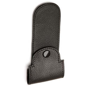 Étui de voyage en cuir bleu fait à la main pour hommes pour rasoir de sécurité à double tranchant avec lame en acier inoxydable couleur et logo personnalisables - Product Image 3