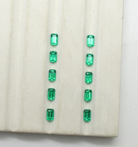 Phòng thí nghiệm phát triển octagon-bước cắt Columbia Emerald, thủy nhiệt Emerald Loose đá quý có thể Birthstone 5x3mm 6x4mm 7x5mm 8x6mm - Product Image 5