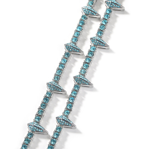 RB Gems Best <strong>Price</strong> <strong>India</strong> Wholesale VVS Moissanite 925 Sterling <strong>Silver</strong> 2mm 65mm Necklace Tennis <strong>Chain</strong> for Women/Men Gold Gift - Product Image 2