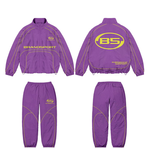 2025 Street Wear Set Plus Size Best Quality Polyester Windbreaker Suit Custom Logo Nylon Lightweight Men Windbreaker Set - Product Image 5