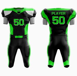 Precio de fábrica Uniformes de fútbol americano Logotipo personalizado Impreso Uniforme de fútbol americano transpirable de secado rápido Bajo MOQ - Product Image 1